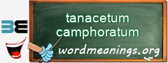 WordMeaning blackboard for tanacetum camphoratum